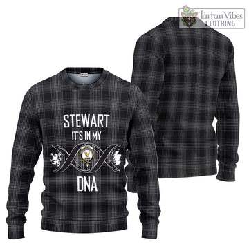 Stewart Mourning Tartan Ugly Sweater with Family Crest DNA In Me Style