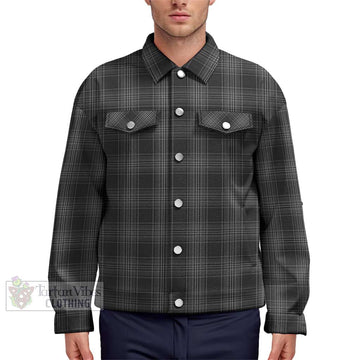 Stewart Mourning Tartan Unisex Lapel Cotton Jacket