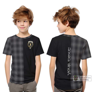 Stewart Mourning Tartan Kid T-Shirt with Family Crest and Half Of Me Style