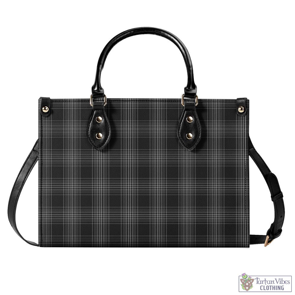 Tartan Vibes Clothing Stewart Mourning Tartan Luxury Leather Handbags