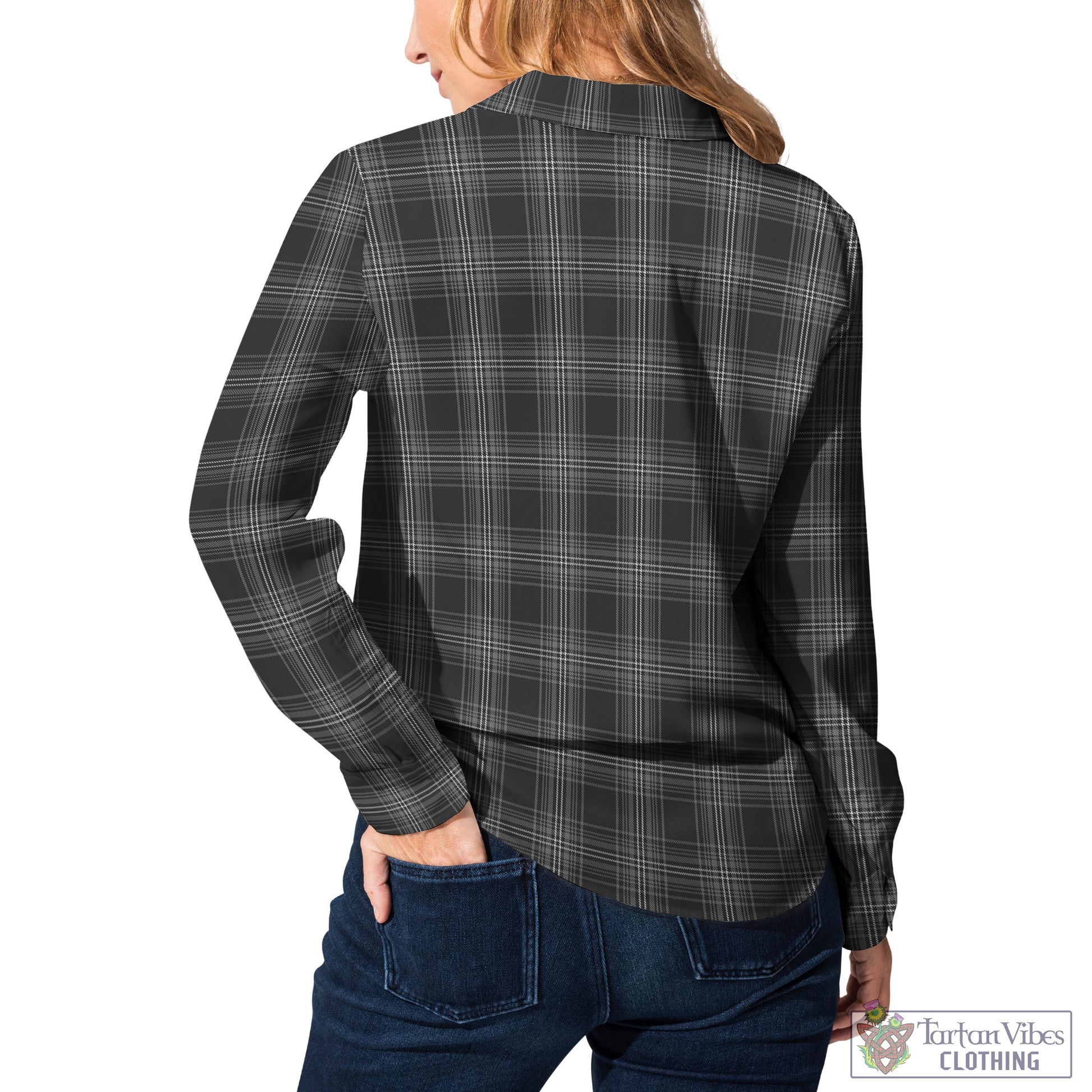 Stewart Mourning Tartan Womens Casual Shirt