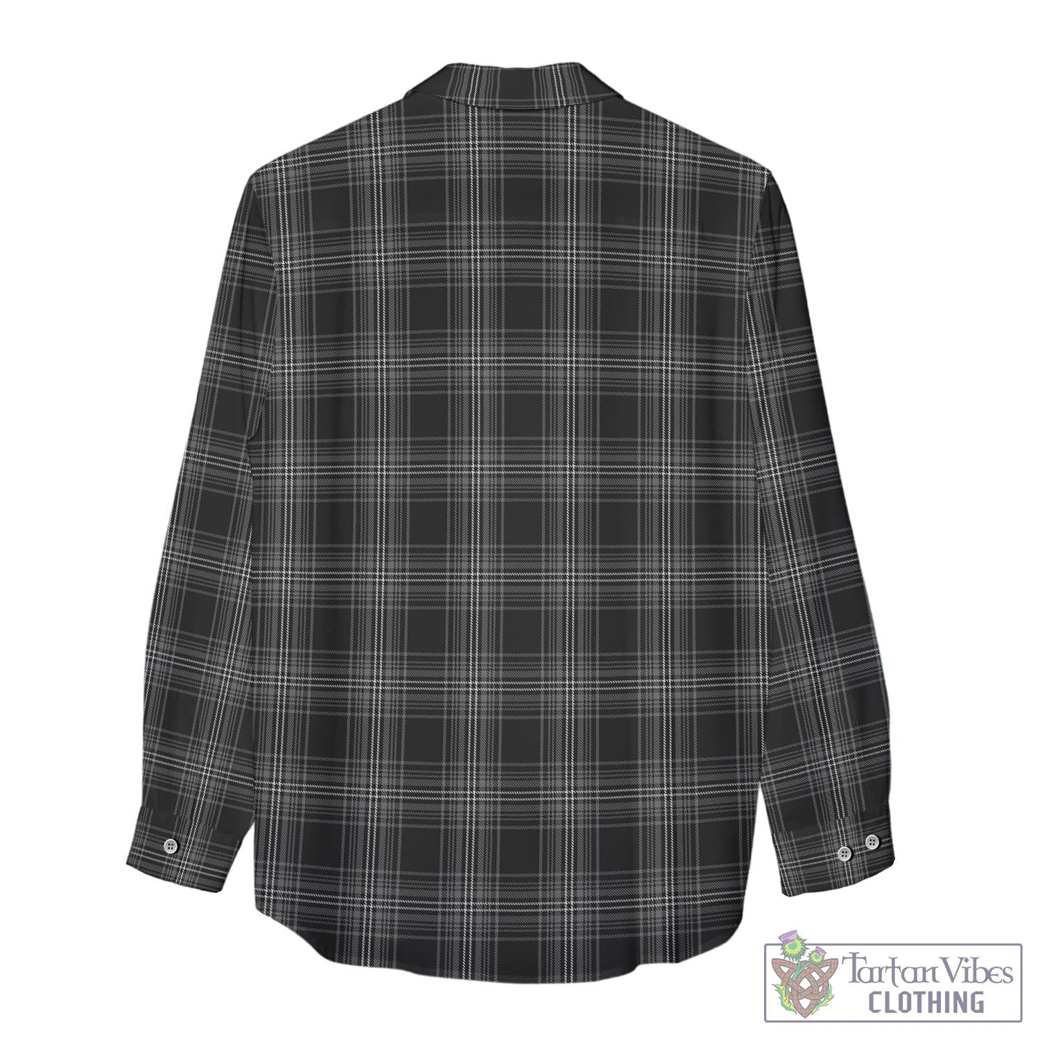 Tartan Vibes Clothing Stewart Mourning Tartan Womens Casual Shirt with Family Crest