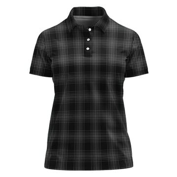 Stewart Mourning Tartan Polo Shirt For Women