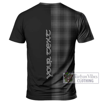 Stewart Mourning Tartan T-Shirt with Family Crest and Half Of Me Style