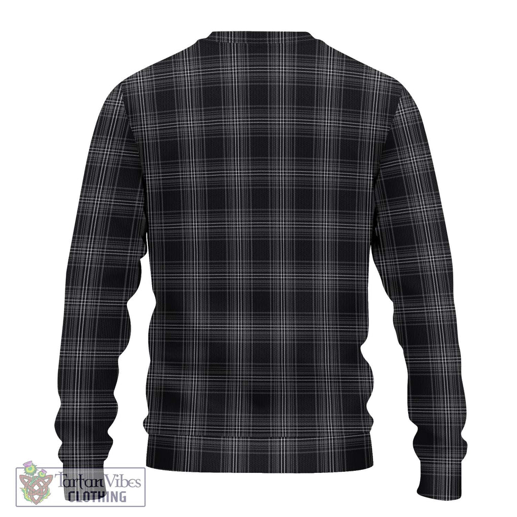 Stewart Mourning Tartan Knitted Sweater with Family Crest DNA In Me Style - Tartanvibesclothing Shop