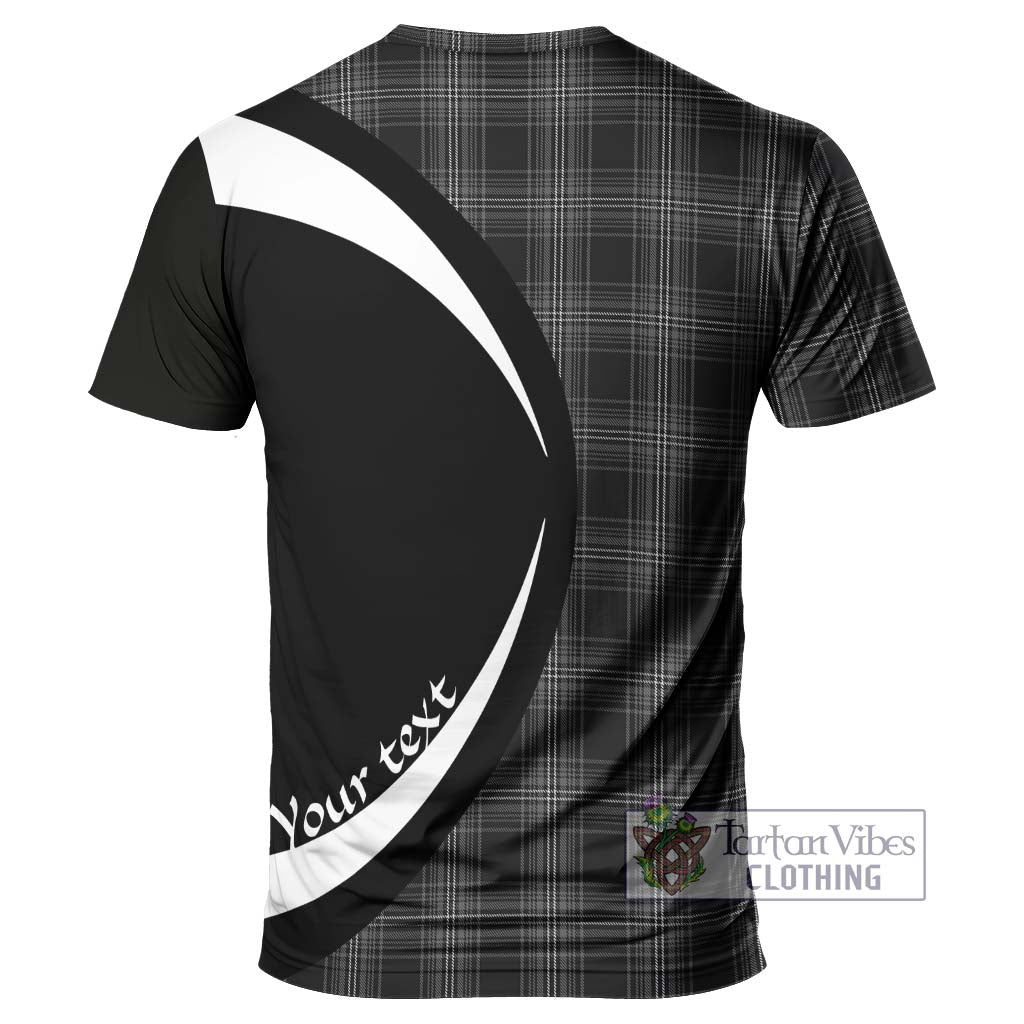 Tartan Vibes Clothing Stewart Mourning Tartan T-Shirt with Family Crest Circle Style