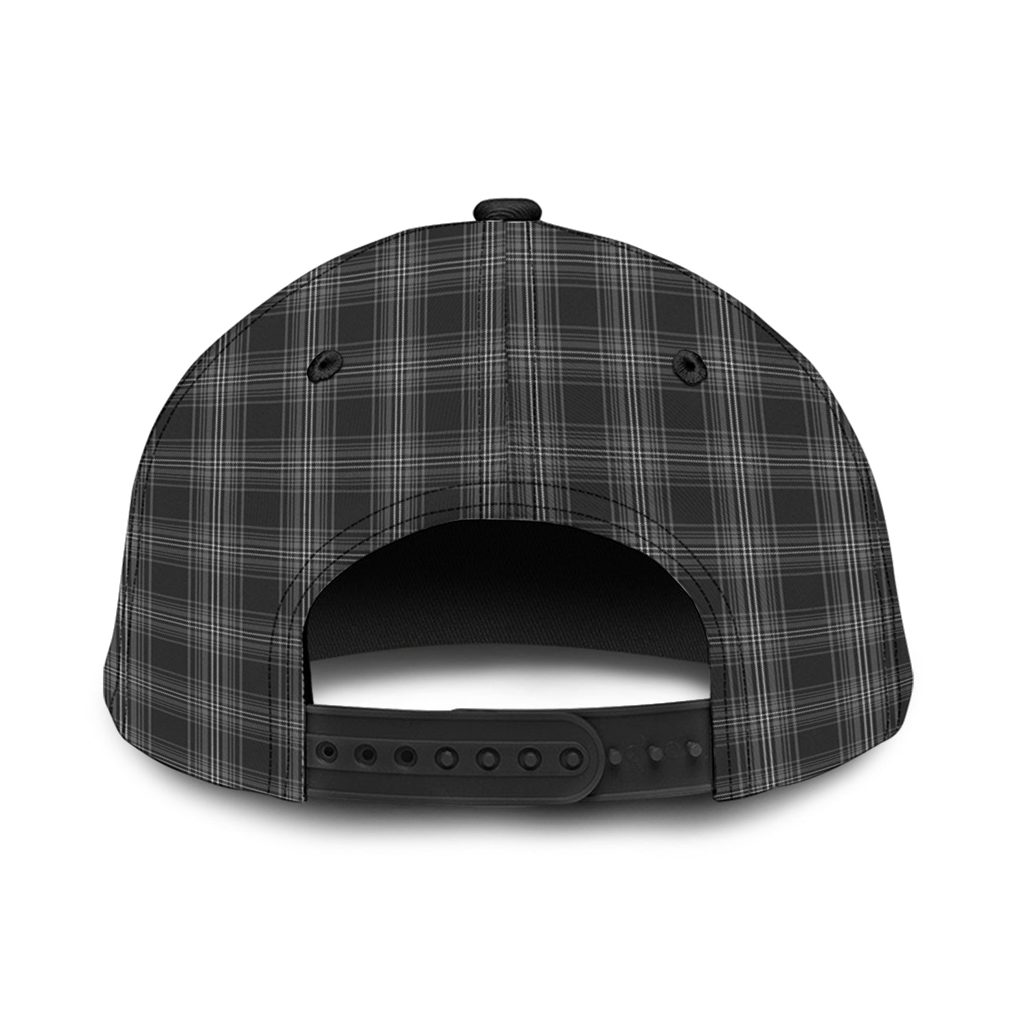 Stewart Mourning Tartan Classic Cap with Family Crest - Tartan Vibes Clothing