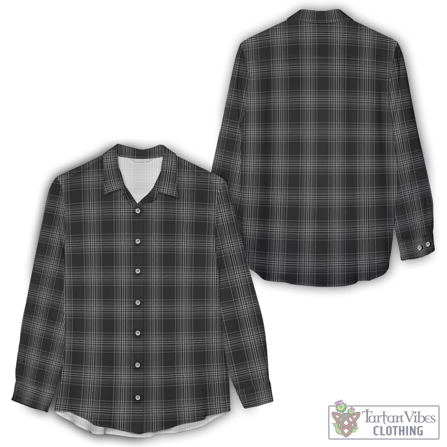 Stewart Mourning Tartan Womens Casual Shirt