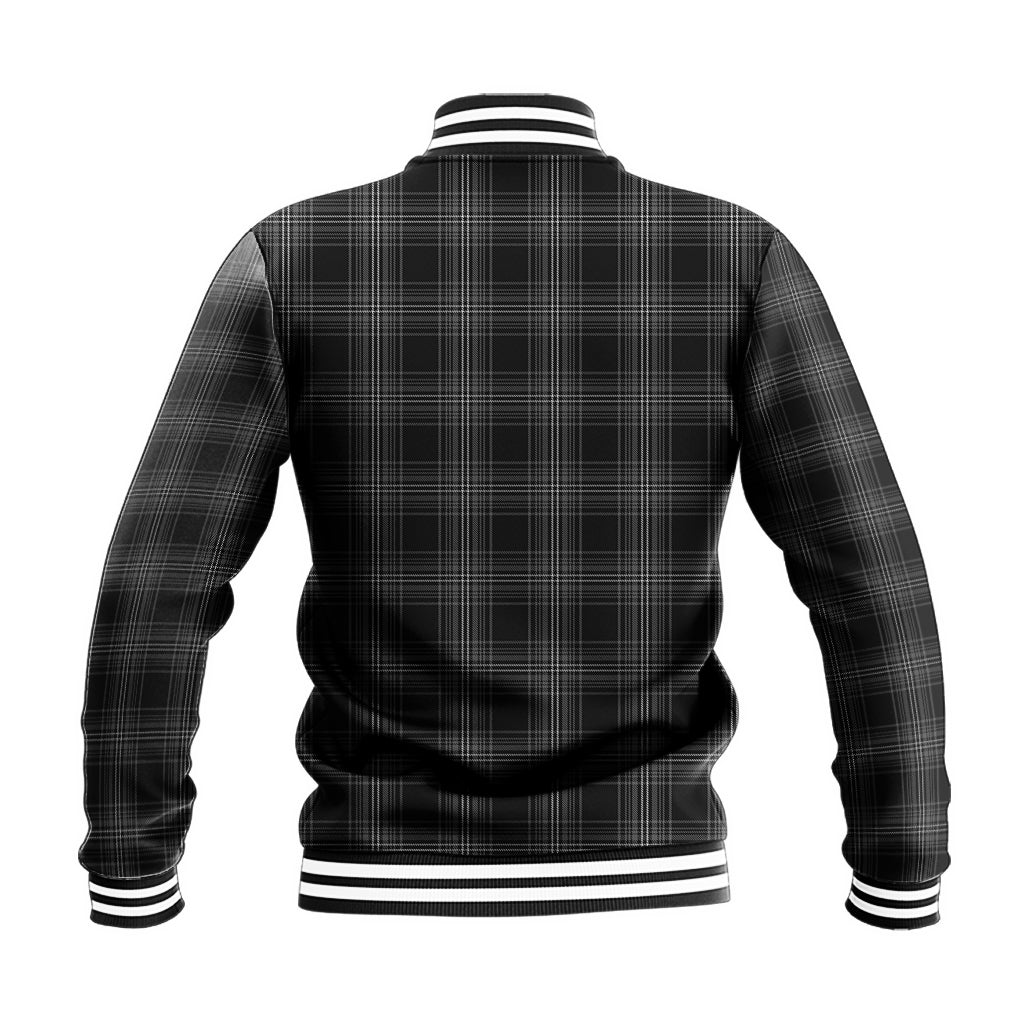 Stewart Mourning Tartan Baseball Jacket with Family Crest - Tartan Vibes Clothing