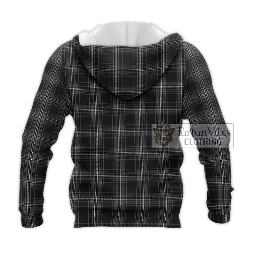 Stewart Mourning Tartan Knitted Hoodie with Family Crest DNA In Me Style - Tartanvibesclothing Shop