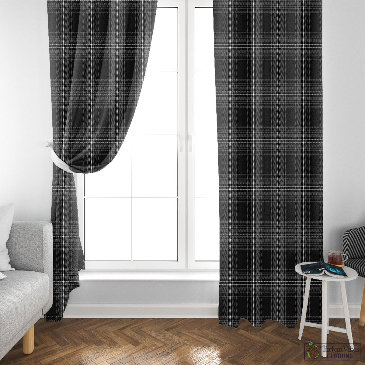 Stewart Mourning Tartan Window Curtain