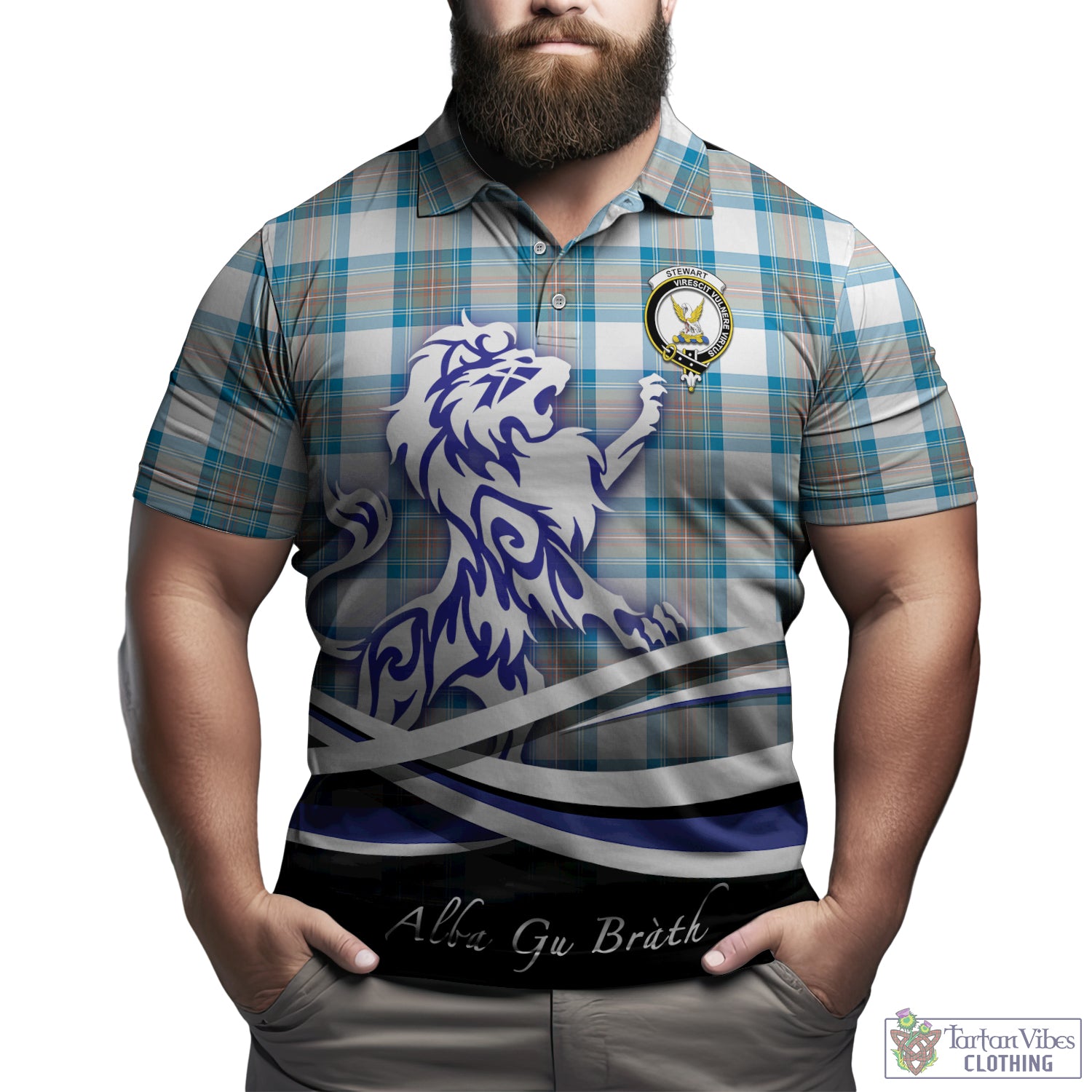 stewart-muted-blue-tartan-polo-shirt-with-alba-gu-brath-regal-lion-emblem