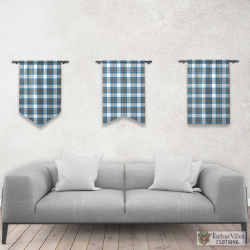 Stewart Muted Blue Tartan Gonfalon, Tartan Banner