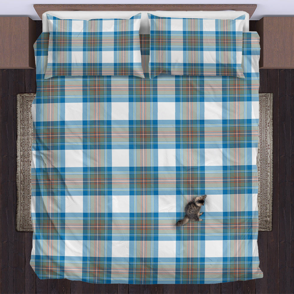 Stewart Muted Blue Tartan Bedding Set US Bedding Set - Tartan Vibes Clothing