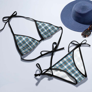 Stewart Muted Blue Tartan Bikini Swimsuit