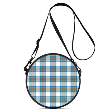 Stewart Muted Blue Tartan Round Satchel Bags