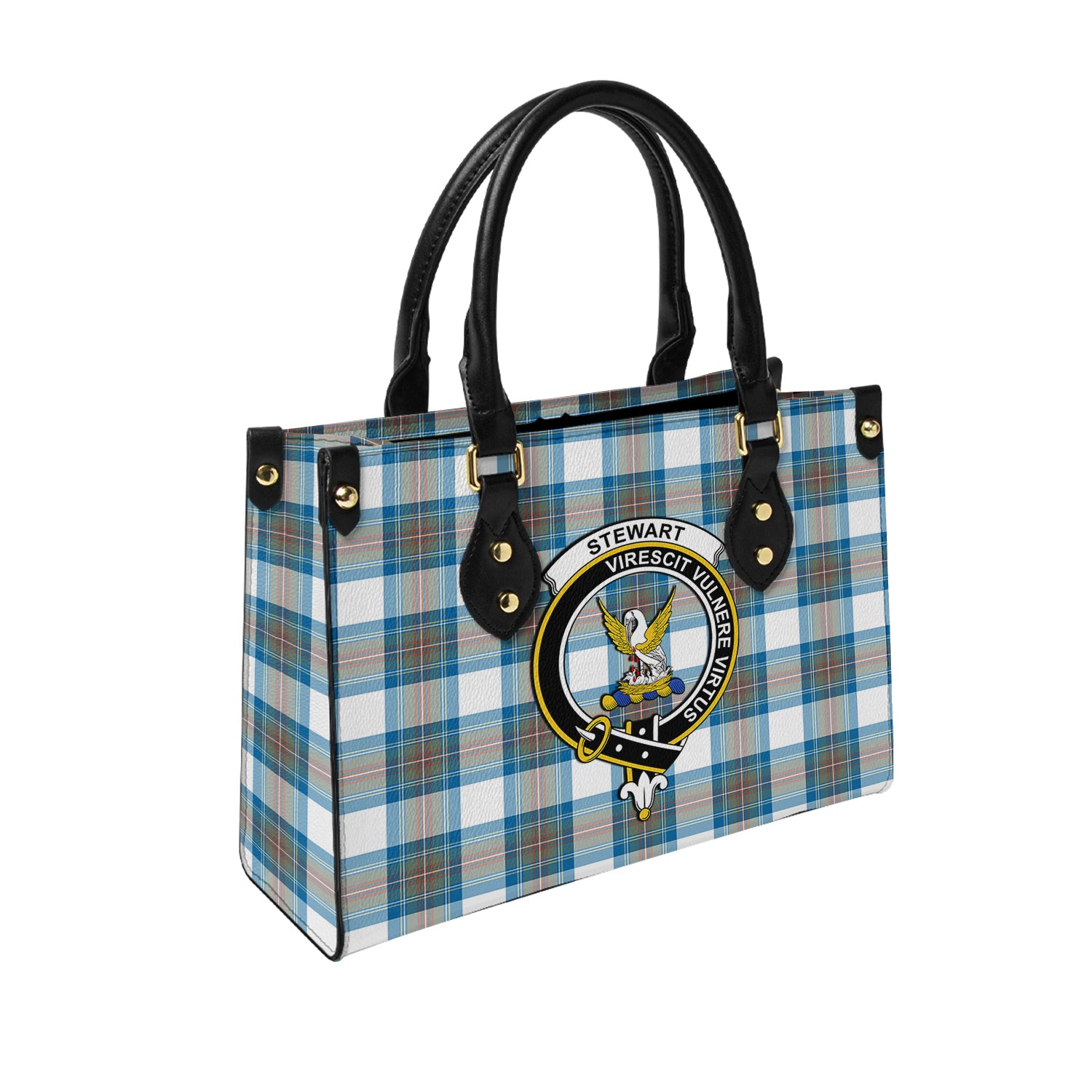 stewart-muted-blue-tartan-leather-bag-with-family-crest