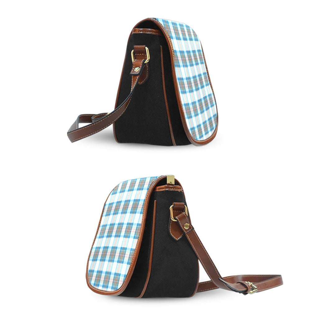 Stewart Muted Blue Tartan Saddle Bag - Tartan Vibes Clothing