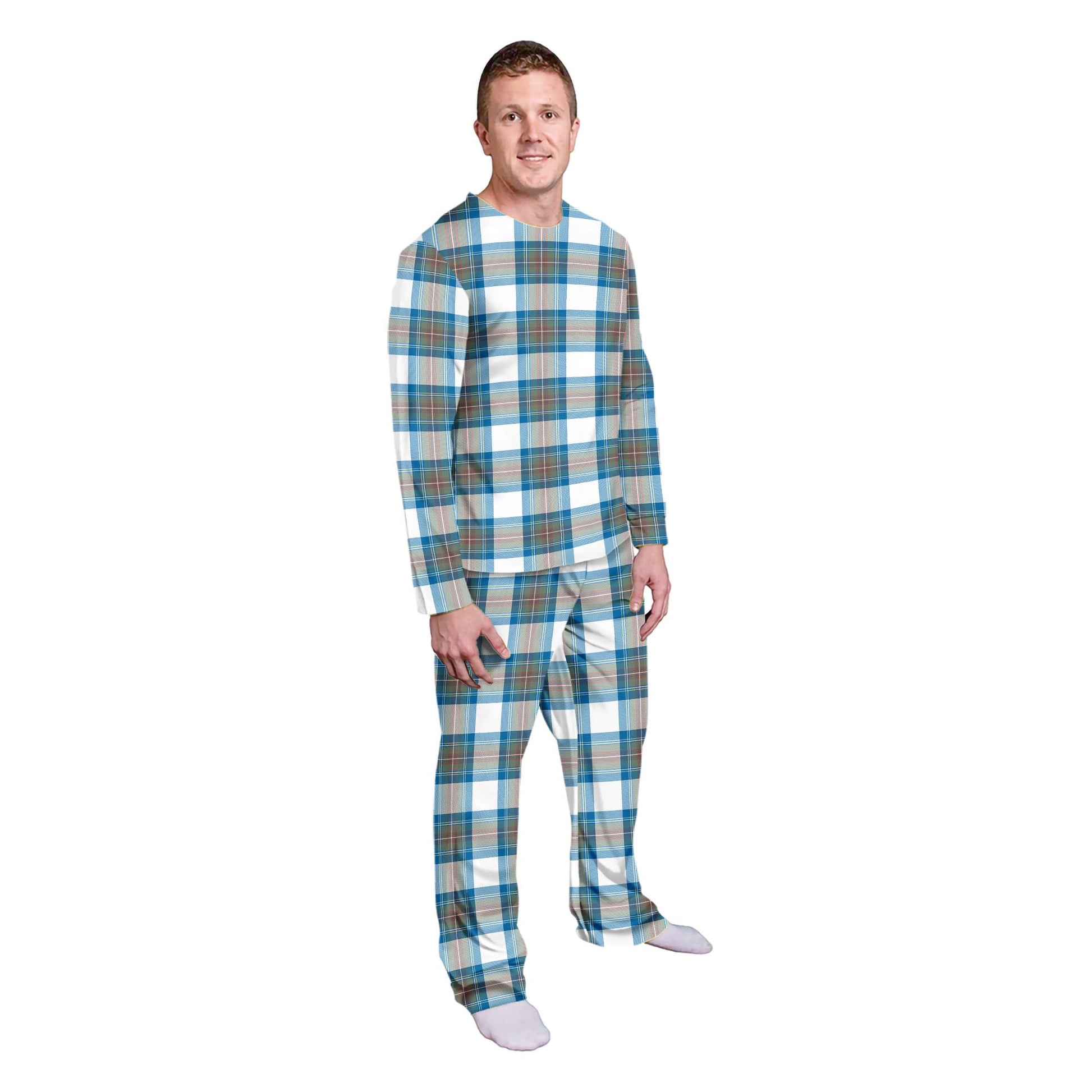 Stewart Muted Blue Tartan Pajamas Family Set - Tartan Vibes Clothing