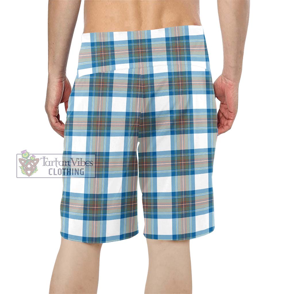 Stewart Muted Blue Tartan Men's Board Shorts - Tartan Vibes Clothing