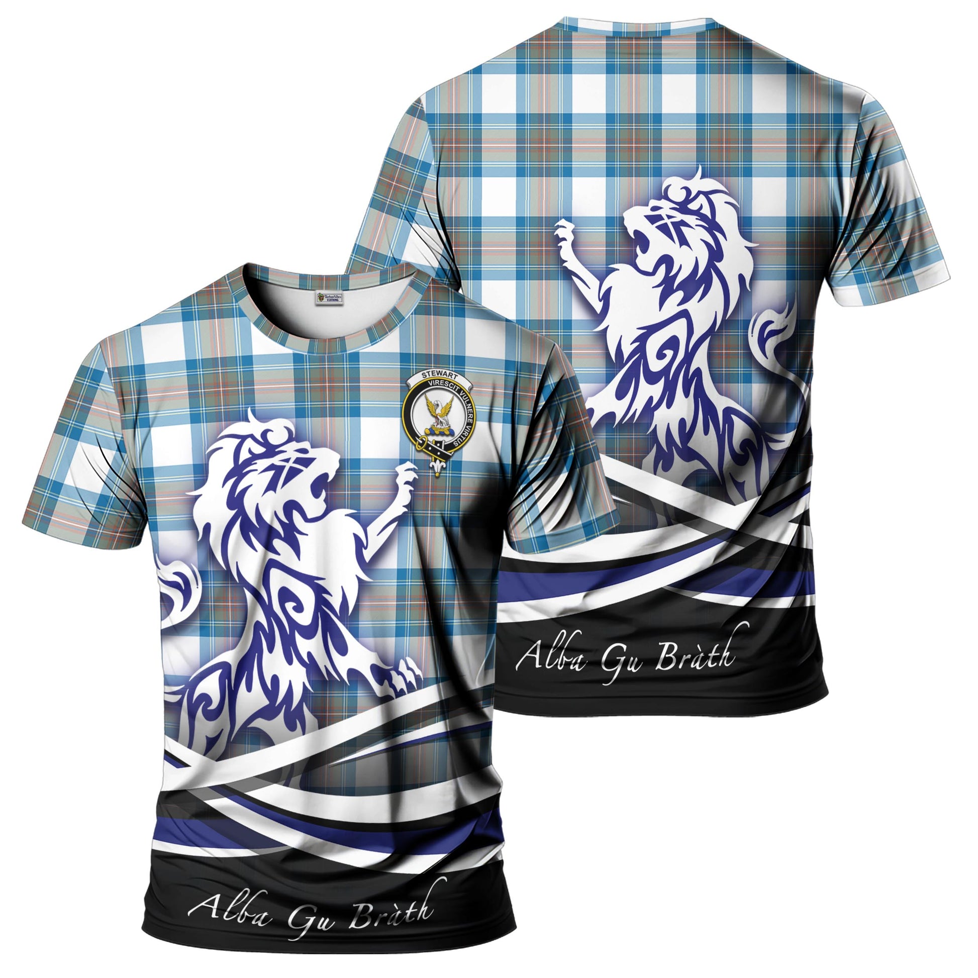 stewart-muted-blue-tartan-t-shirt-with-alba-gu-brath-regal-lion-emblem