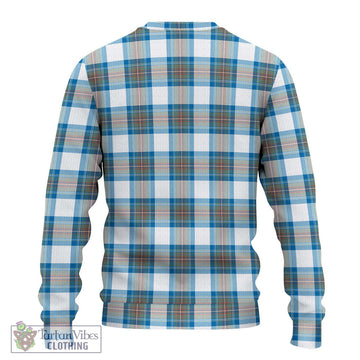 Stewart Muted Blue Tartan Ugly Sweater with Family Crest DNA In Me Style