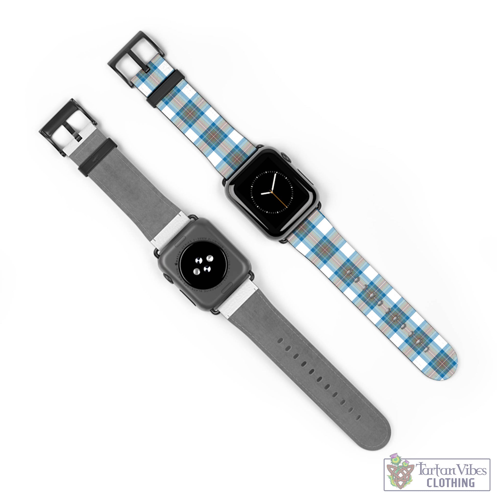 Tartan Vibes Clothing Stewart Muted Blue Tartan Watch Band