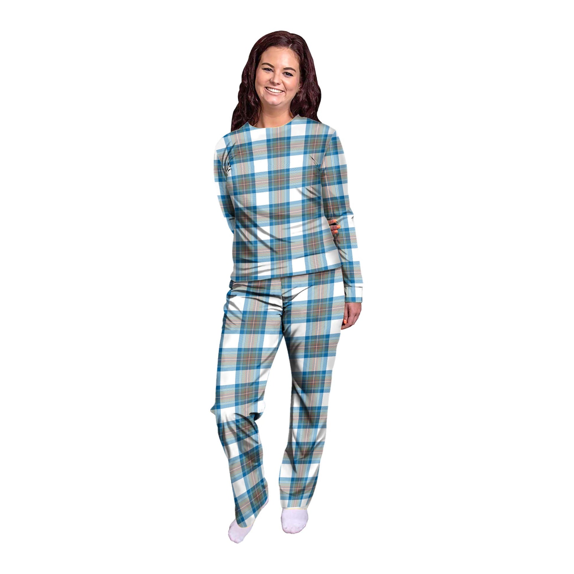 Stewart Muted Blue Tartan Pajamas Family Set - Tartan Vibes Clothing