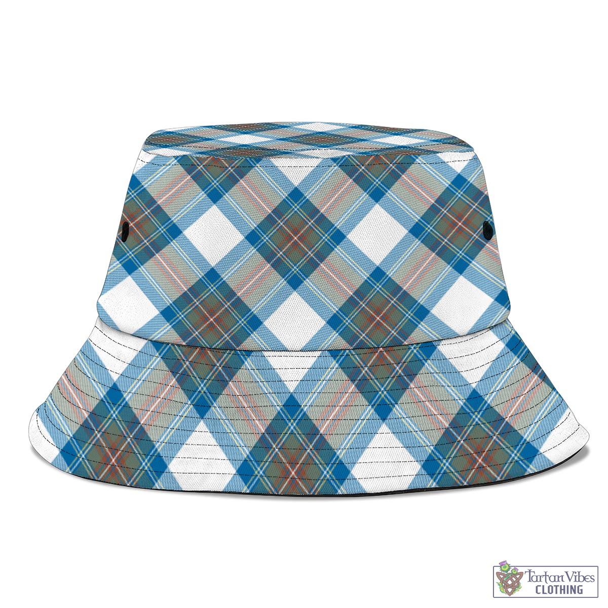 Tartan Vibes Clothing Stewart Muted Blue Tartan Bucket Hat