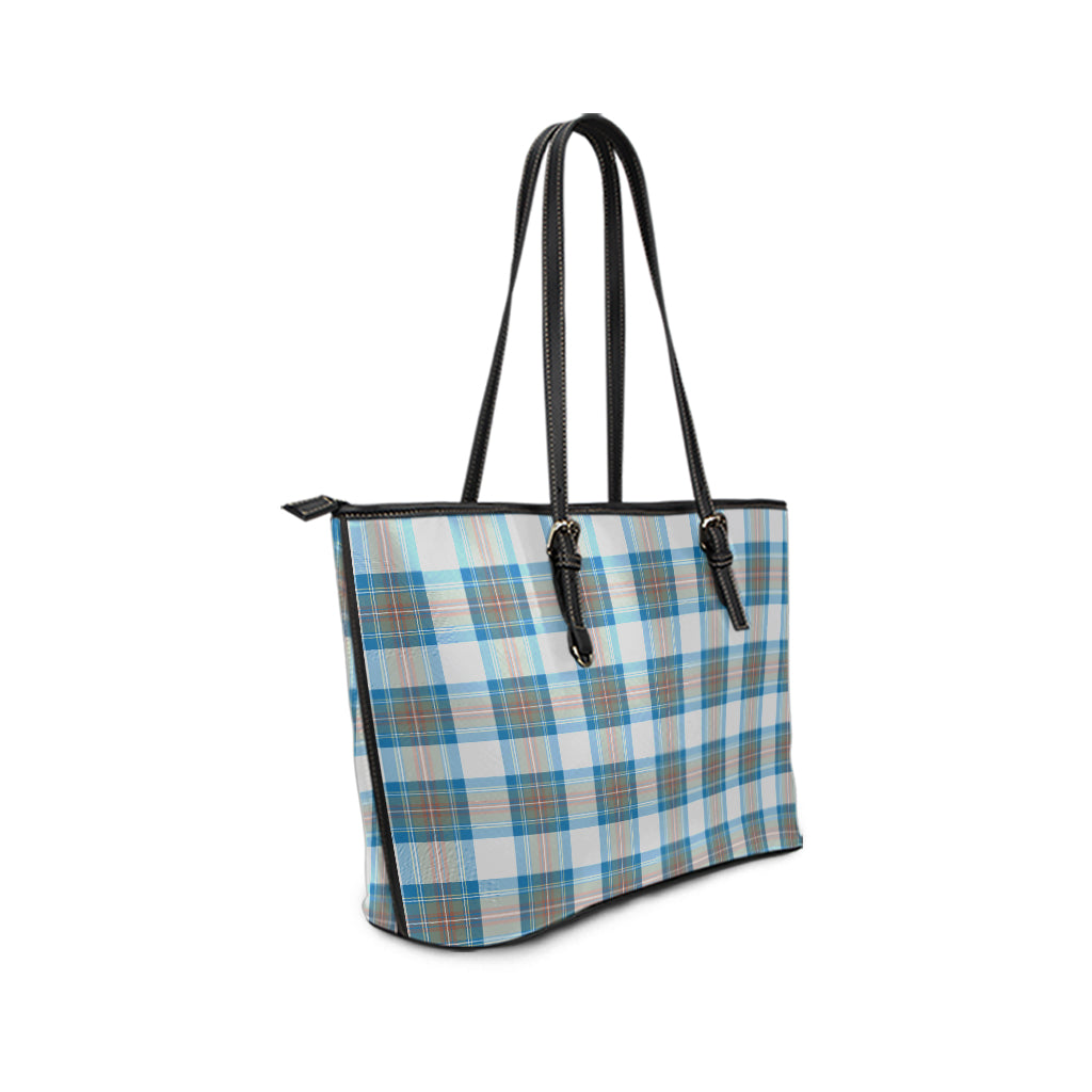 stewart-muted-blue-tartan-leather-tote-bag