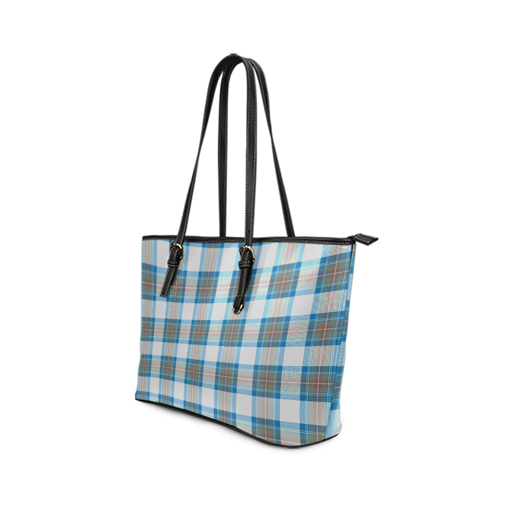 stewart-muted-blue-tartan-leather-tote-bag