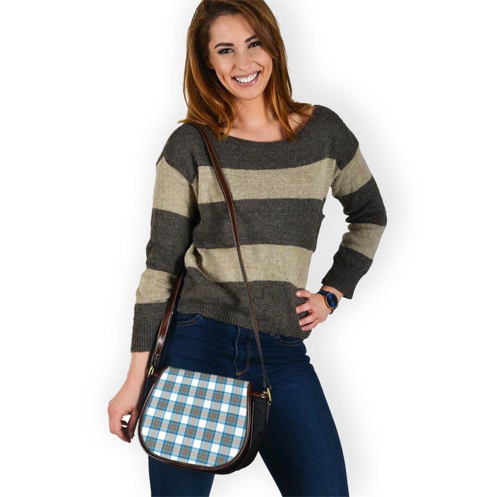 Stewart Muted Blue Tartan Saddle Bag - Tartan Vibes Clothing