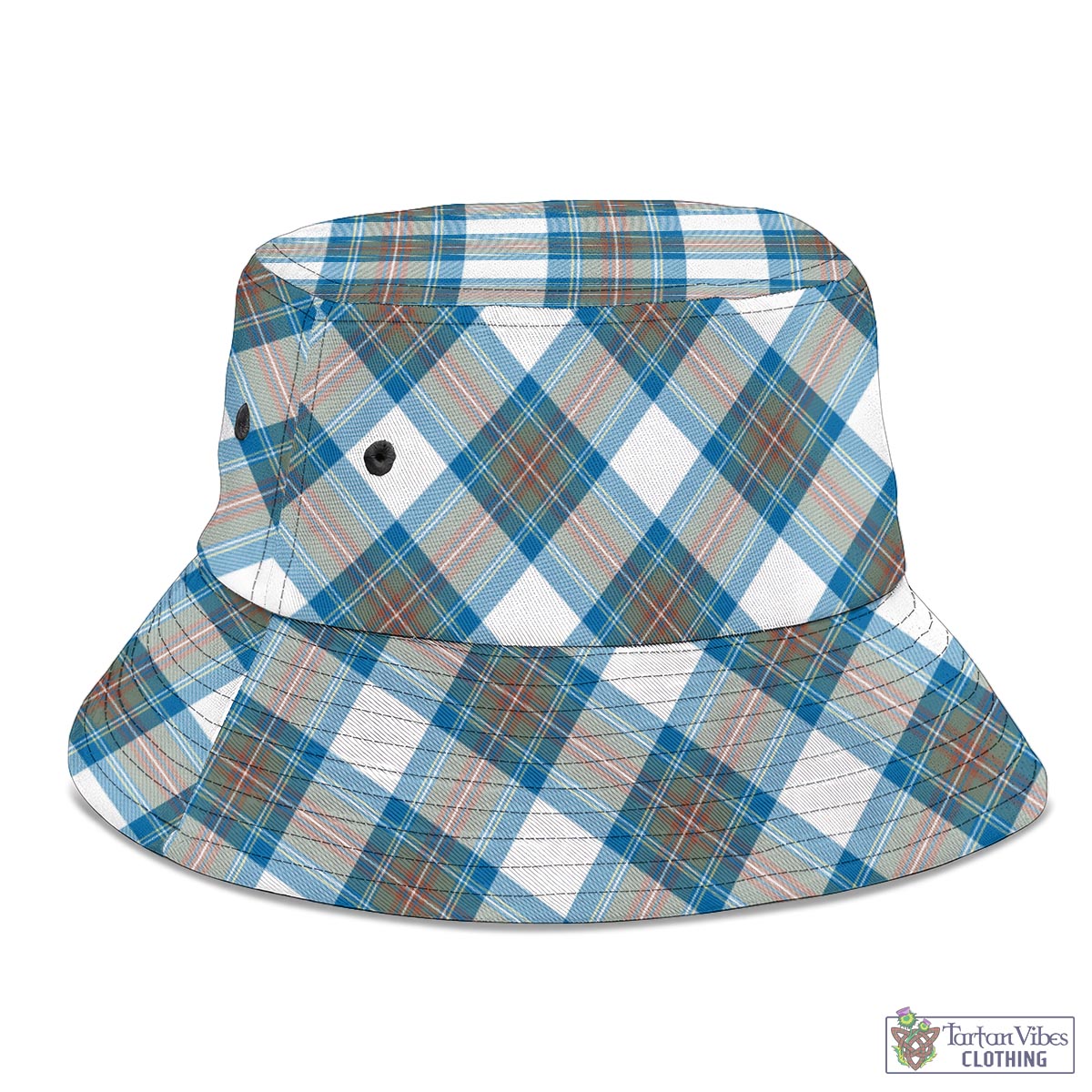 Tartan Vibes Clothing Stewart Muted Blue Tartan Bucket Hat