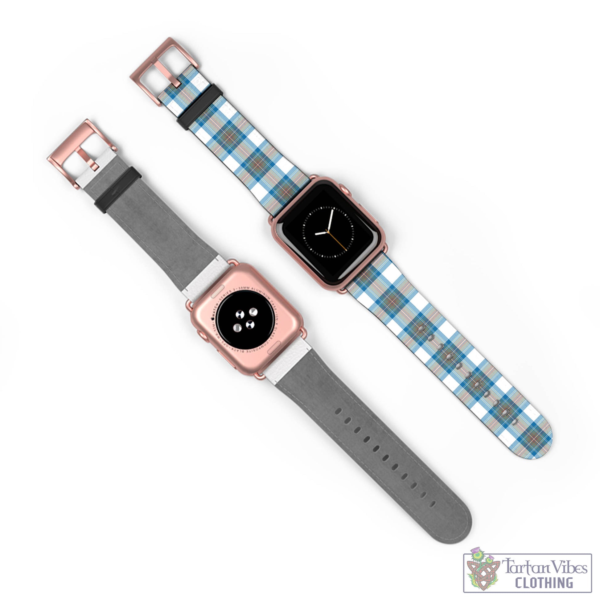 Tartan Vibes Clothing Stewart Muted Blue Tartan Watch Band