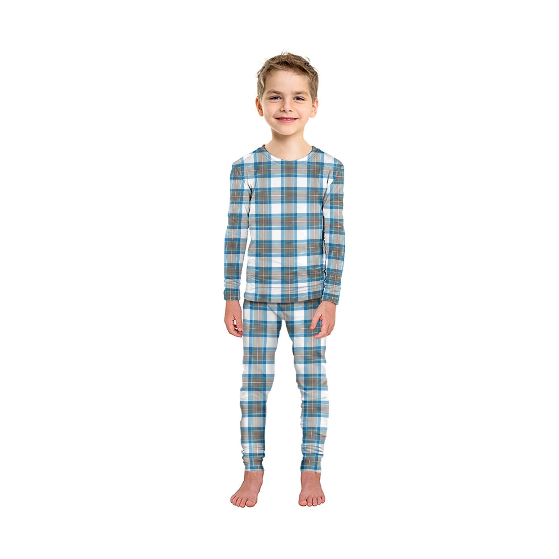 Stewart Muted Blue Tartan Pajamas Family Set - Tartan Vibes Clothing