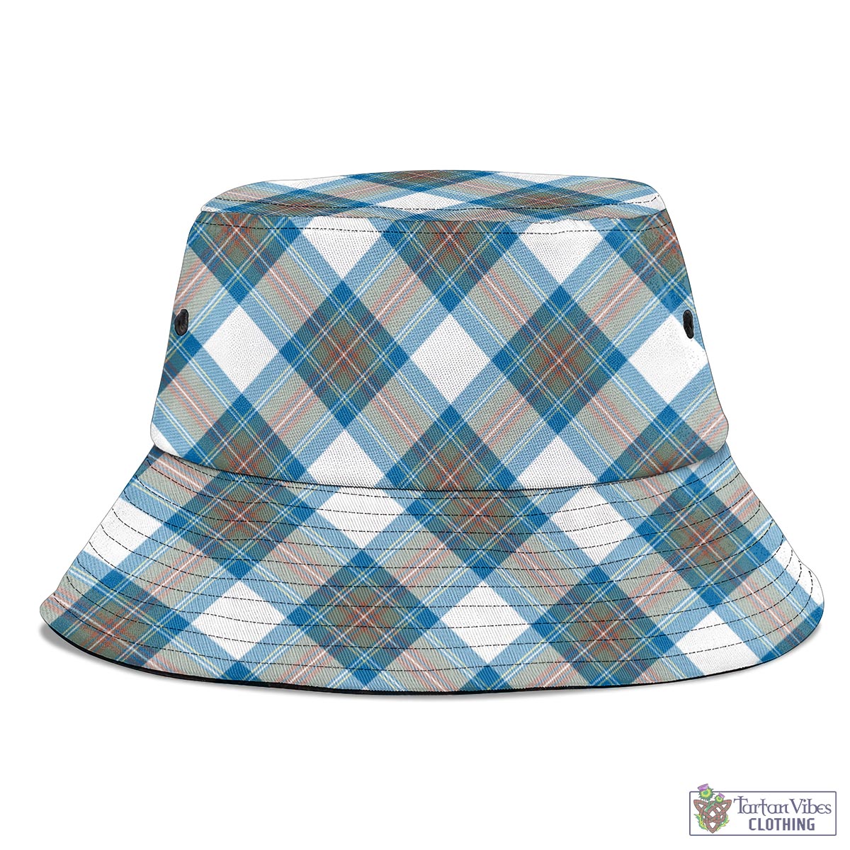 Tartan Vibes Clothing Stewart Muted Blue Tartan Bucket Hat