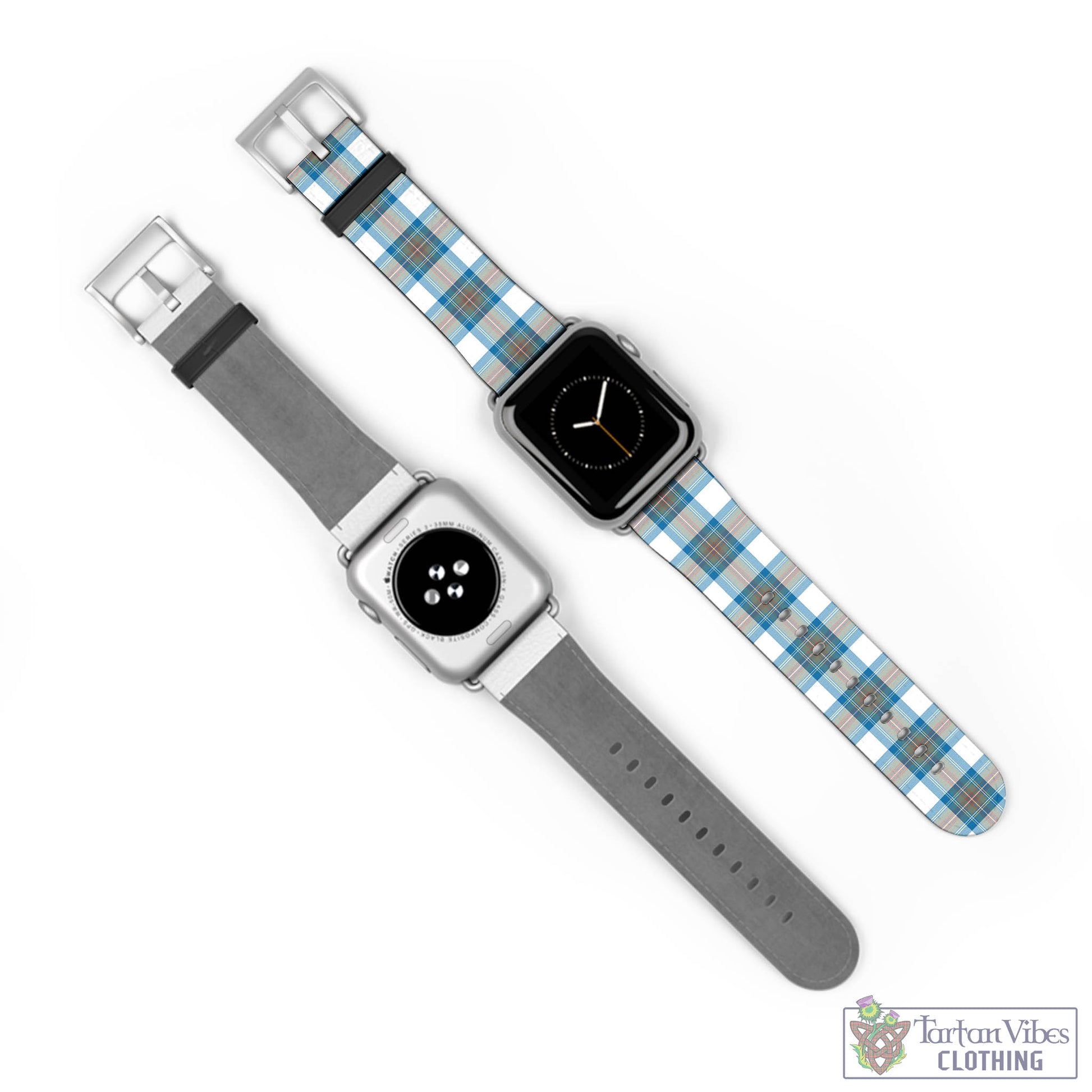 Tartan Vibes Clothing Stewart Muted Blue Tartan Watch Band