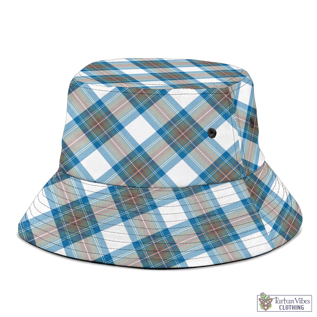 Tartan Vibes Clothing Stewart Muted Blue Tartan Bucket Hat