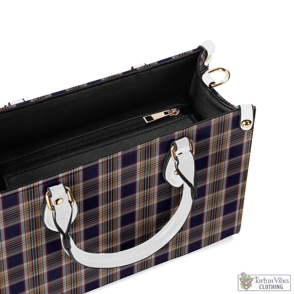 Tartan Vibes Clothing Stewart Navy Tartan Luxury Leather Handbags