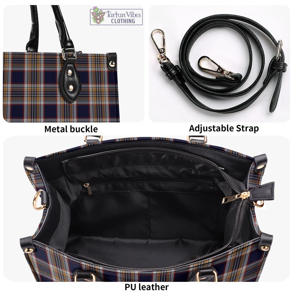 Tartan Vibes Clothing Stewart Navy Tartan Luxury Leather Handbags