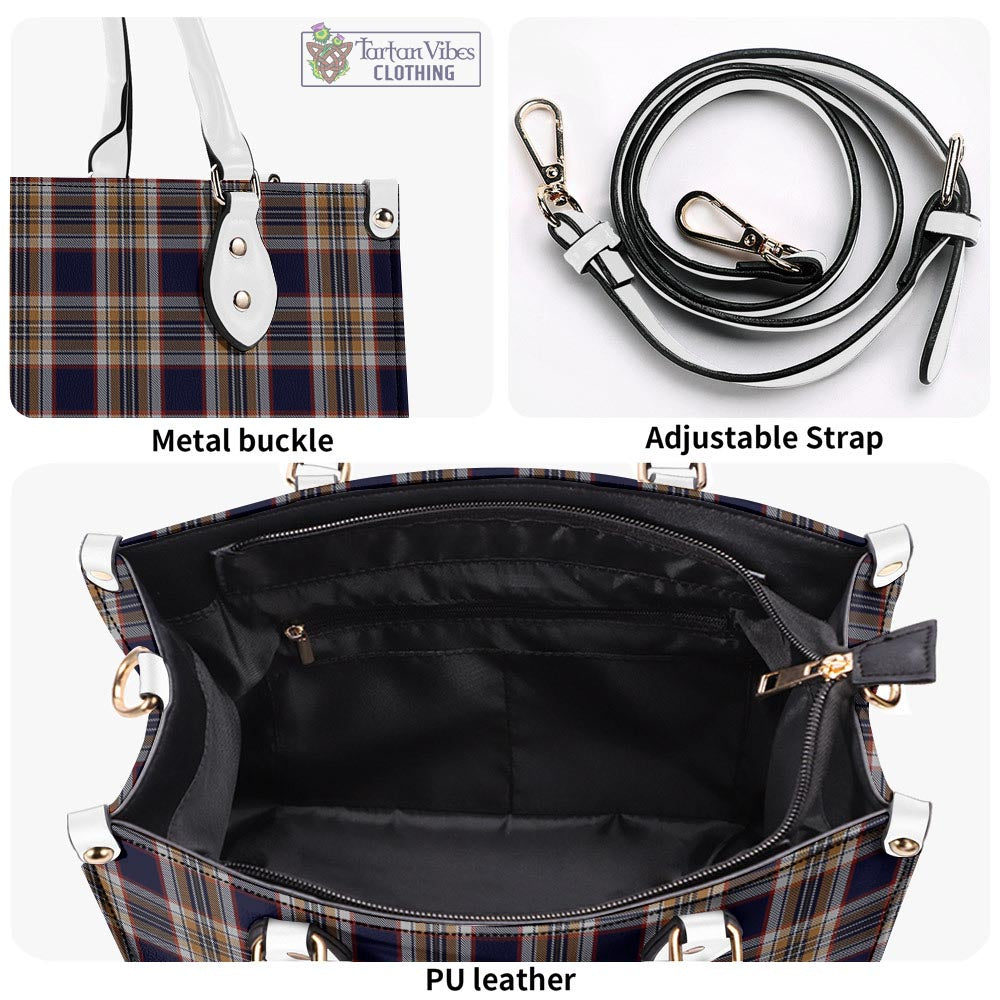 Tartan Vibes Clothing Stewart Navy Tartan Luxury Leather Handbags