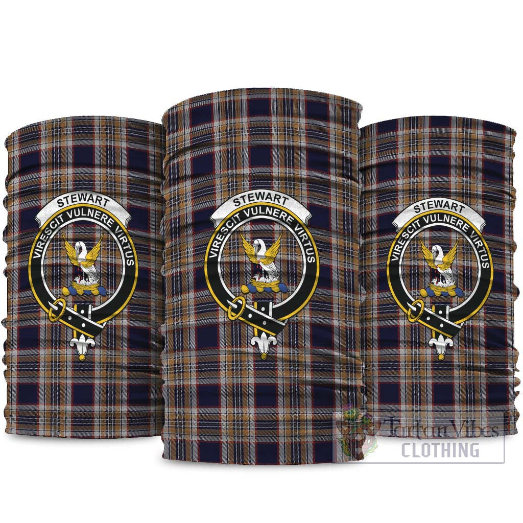 Stewart Navy Tartan Neck Gaiters, Tartan Bandanas, Tartan Head Band with Family Crest