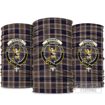 Stewart Navy Tartan Neck Gaiters, Tartan Bandanas, Tartan Head Band with Family Crest