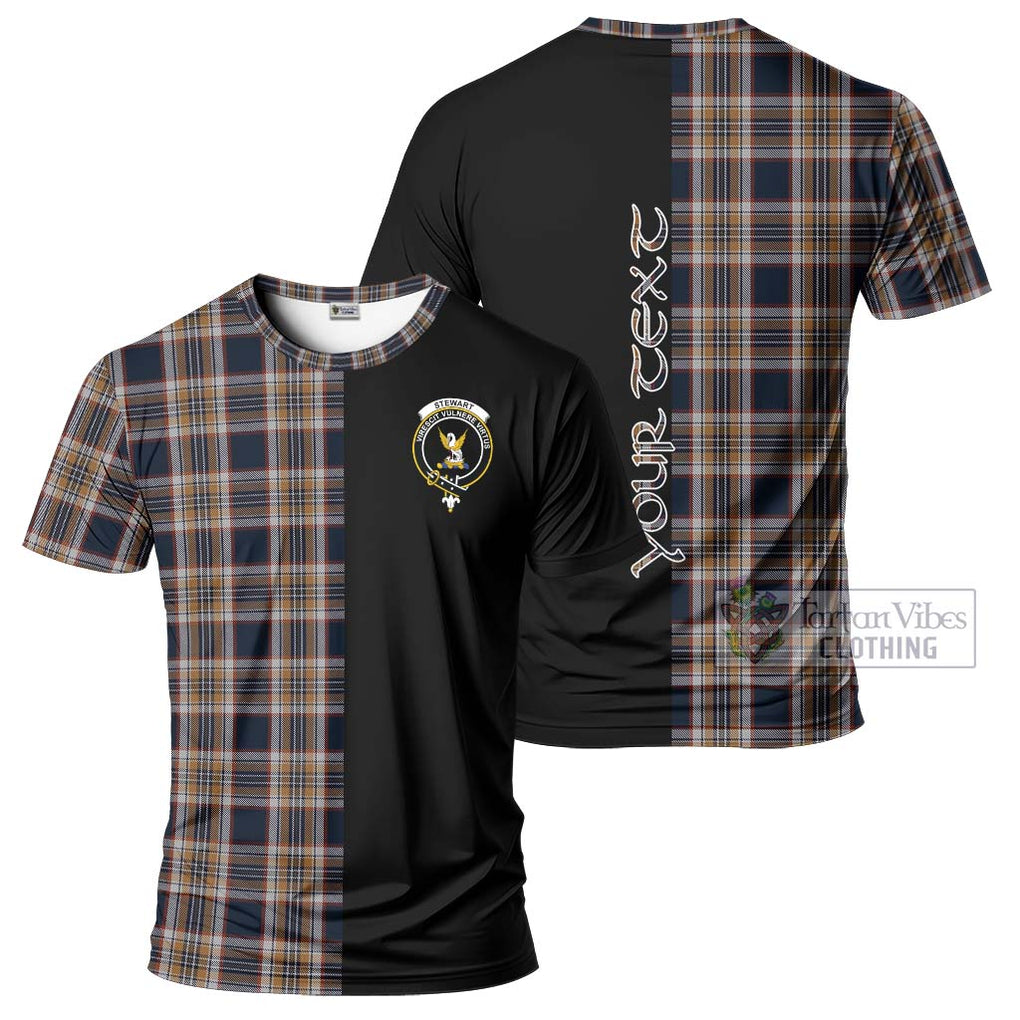 Stewart Navy Tartan T-Shirt with Family Crest and Half Of Me Style Kid's Shirt - Tartanvibesclothing Shop