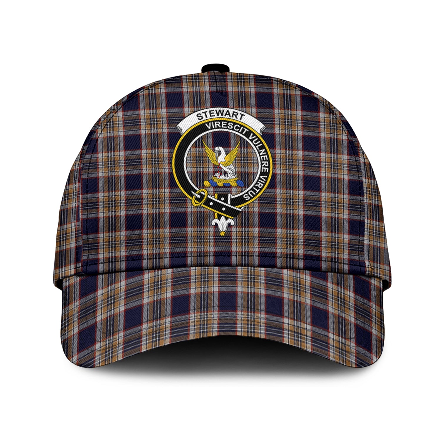 Stewart Navy Tartan Classic Cap with Family Crest Classic Cap Universal Fit - Tartan Vibes Clothing