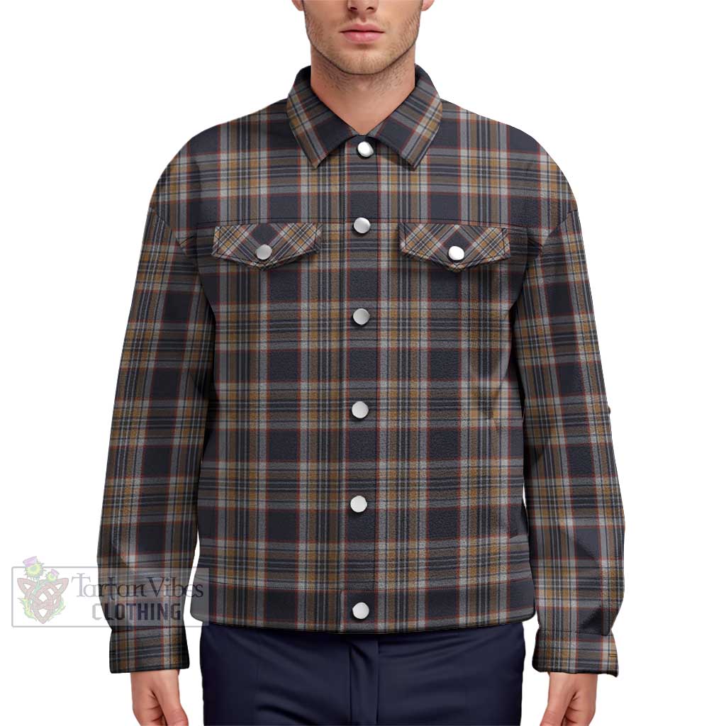 Stewart Navy Tartan Unisex Lapel Cotton Jacket Unisex - Tartan Vibes Clothing