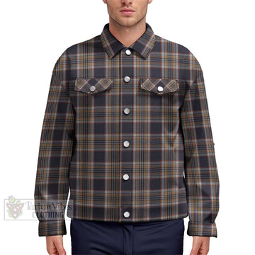 Stewart Navy Tartan Unisex Lapel Cotton Jacket