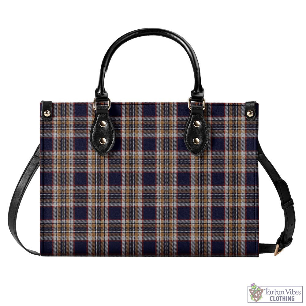 Tartan Vibes Clothing Stewart Navy Tartan Luxury Leather Handbags