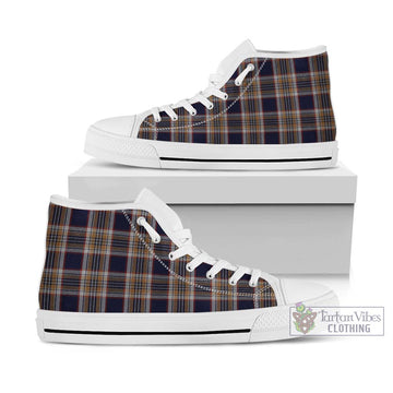 Stewart Navy Tartan High Top Shoes