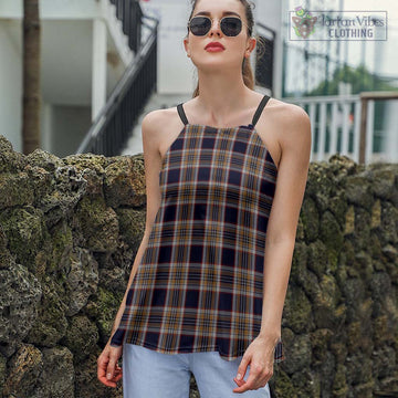 Stewart Navy Tartan Loose Halter Neck Camisole